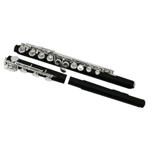Tvärflöjt Syntetiskt Trä 17-håls Nickelpläterad Flöjt Nybörjare Silverpläterad Flöjt Grade Test Performance Flute