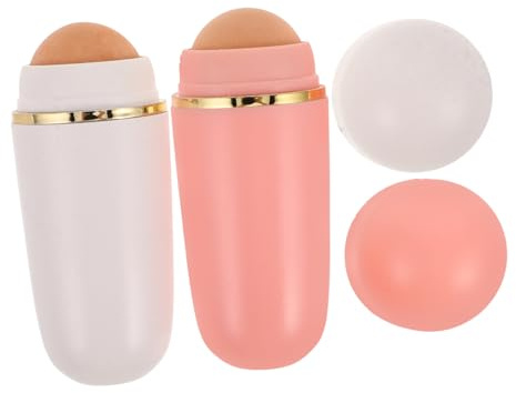 Ipetboom 2 Rodillos Absorbentes De Aceite De Piedra Volcánica Para El Cuidado De La Piel Grasa