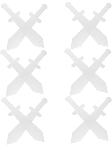 WRITWAA 12 Pièces Swords Carton à Décorer pour Garçon Fille de DIY pour Activités Intérieur et Extérieur pour Fêtes et Décorations