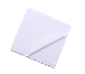 Glasögon rengöringsdukar mikrofiber rengöringsduk tjock mjuk torkduk för glasögon kameralinser telefonskärmar rengöringsmaterial (vit, 100 st)