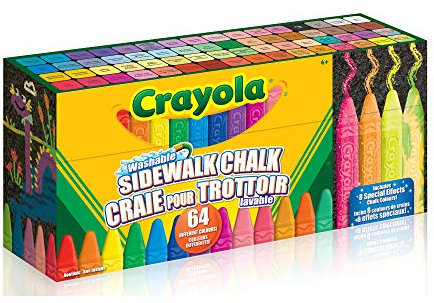 Crayola 51-3633 Gehweg-Kreidestäbchen, waschbar, Spielzeug-Set, 64 Stück, 1 Stück