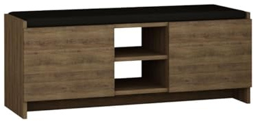 Homitis Schuhschrank, Zulla, Holzdekor, Dunkel Oak, 37 x 110 x 43 cm