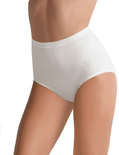 6 Slip Maxi Donna Vita Alta l'altra COTONELLA Art. 3941 Cotone Elasticizzato (Bianco, 10)