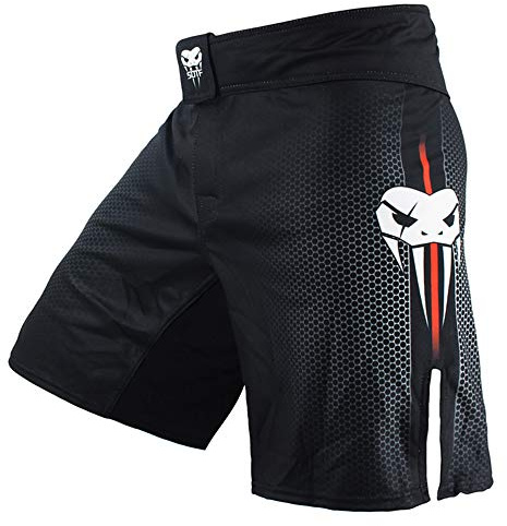 SOTF Boxing Shorts for Men Training Fight Short Men MMA BJJ Shorts No Gi Black XXL Waist 38.5-40 inch