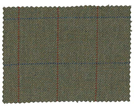 Walker and Hawkes - Tela de Tweed 60% Lana a Cuadros - Verde Bosque - 20 x 15 cm (Muestra)