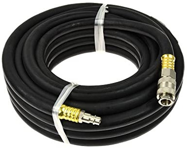 Tubo per aria compressa in gomma, 10 m, 10 x 17 mm, colore: nero