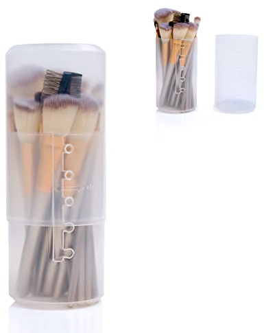 OCHEAL Retractable Makeup Brush Holders, Brushes Organizer Plastic Clear Travel Makeup Brush Case Brushes Container Cup Dustproof Storage for Women and Girls Makeup Artist