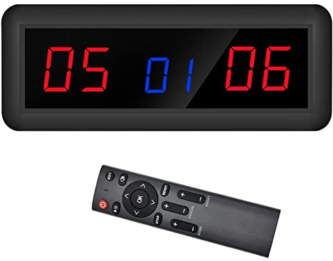 Jhering Electronic Scoreboards with Remote, Portable Score Keeper, Digital Scoreboard for Basketball Ping Pong Volleyball Sport (L Red/Blue/Red)