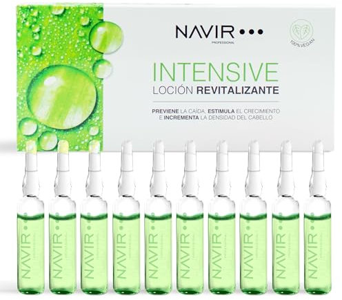 NAVIR Profesional | Ampollas Anticaida del cabello | Tratamiento con Placenta Vegetal | Mujer y Hombre (Ampollas 10 x 10 ml)