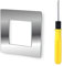 Acmerota Lichtschalter-Einfassung einzel Steckdosen-Fingerplatten, Wandschutz, elektrische Steckdose, hygienische Abdeckung, Aluminium-Kunststoff-Verbundplatte, Silber