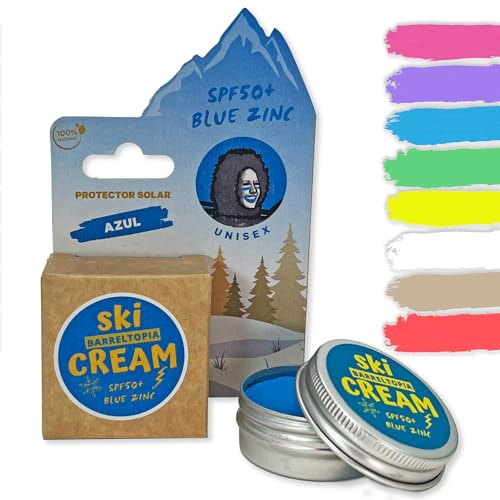 Barreltopia Sonnencreme Skifahren SPF 50+ – Sonnencreme Ski mit Zinkoxid – Sun Stick & Kälteschutzcreme für Gesicht – Winter & Gebirge Sonnenschutz