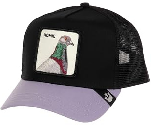 Goorin Bros. Pigeon Homie Colomba Nero Viola Berretto da Camionista Regolabile