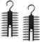 Tie Rack, 2 PCS Tie Hanger For Wardrobe X-Type Ties Organiser 360° Rotating Storage with Non-Slip Clips for Hanging Belts & Neckties (Black)