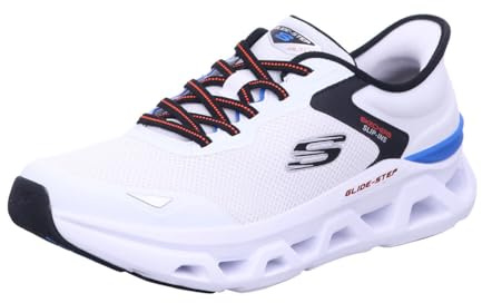 Skechers Men's Glide-Step Altus Turn Out Sneaker, White Mesh/Duraleather/Multi Trim, 10.5 UK