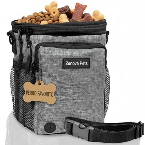 Sac à Friandises pour Chiens – Sac de Formation Pratique avec Bretelle de Taille – Sac pour Entraînement Canin & Promenade – Sac Résistant à l'Eau pour Nourriture et Friandises pour Chiens