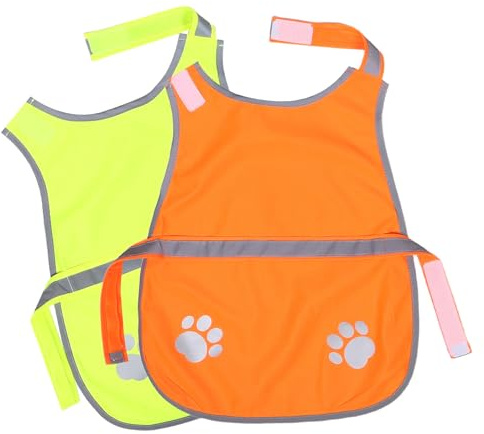 ROMISBABA 2 Piezas Chaleco Reflectante para Perros Pequeños con Tejido y Alta Visibilidad para Paseos Nocturnos y Seguridad al Aire