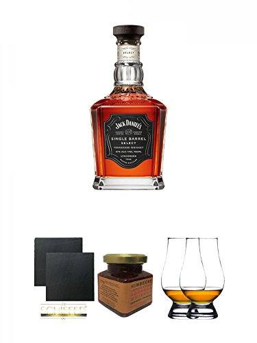 Jack Daniels Single Barrel Bourbon Whiskey 0,7 Liter Geschenkset mit Bourbon Marmelade