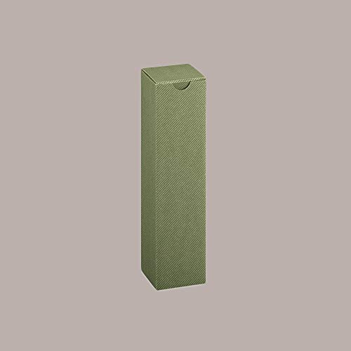 Lucgel Scatola Chiusa Astuccio Porta 1 Bottiglia Olio o Liquore da 0,5 L PETIT in Carta Linea VERDE 65x65H320mm - 20 pezzi -
