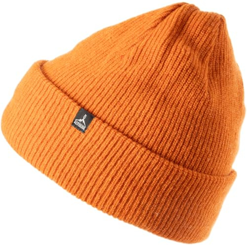 ALTIDUDE Merino Mütze - Hermit - Funktions Beanie Unisex - Strickmütze 100% Merino Liner Farbe Orange