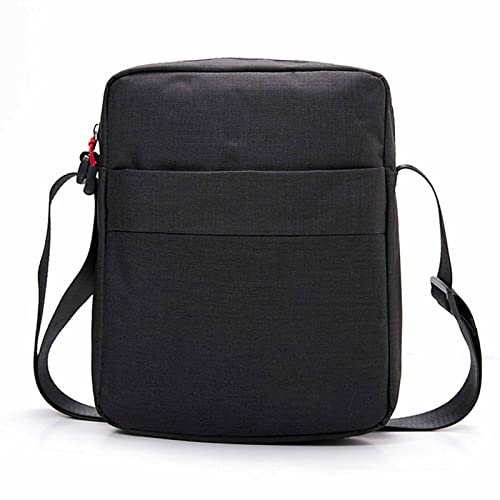 Pawleso Borsa a Tracolla da Uomo, Messenger Bag, 3 L Borsa a Spalla a Tracolla, impermeabile, 26 cm, per Ufficio Lavoro Scuola Viaggio e Vita Quotidiana, Nero, 10.24*7.87*2.36inch