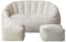 DESHVA Große Sitzsack-Stuhlabdeckung für 2 Personen, (ohne Füllung) Spezielle Form Hohe Rückenlehne Faules Sofa,Weiß