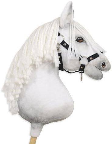 Verstellbares Halfter für Hobby Horse A3. Set ohne Pferd. Schwarz.