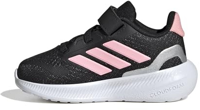 Adidas Unisex bebé RUNFALCON 5 Shoes Infants, Core Black/Pink Spark/Silver Met., 22 EU