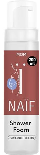 Naïf Gel doccia nutriente, cura delicata prima della gravidanza e successiva, pulisce delicatamente e rilassa, gel doccia da donna, privo di microplastica e dermatologicamente testato, 200 ml