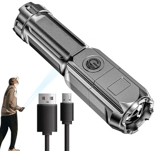 Jongyumo Torce elettriche per la casa, Torcia LED ricaricabile,Torce orientabili - Torcia ricaricabile Torcia 3 modalità 900000 Torcia portatile impermeabile ad alta lumen per campeggio