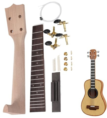 Ukelele 23 vuxen - ukulele sopran | Baryton ukulele | Ukuleles krage kit | ukelele gitarr byggsatser med monteringsmanual | Wood Ukuleles Neck Installation Costr-verktyg