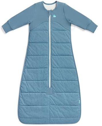 Love To Dream™ Sleep Bag, 18-36 Months - Pebbles Storm Blue | Long Sleeve, Lightweight Wearable Blanket & Quilt | 2.5 TOG Ideal for Winter & Autumn (16–20°C) | Machine Washable Cotton & Double Zip