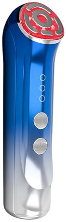 Aparato Radiofrecuencia Facial, Masajeador Facial Electrico de Microcorrientes, Dispositivo con Tecnología Ems y Luces Led Tonificador Facial Antiarrugas y Antienvejecimiento Facial y Corporal