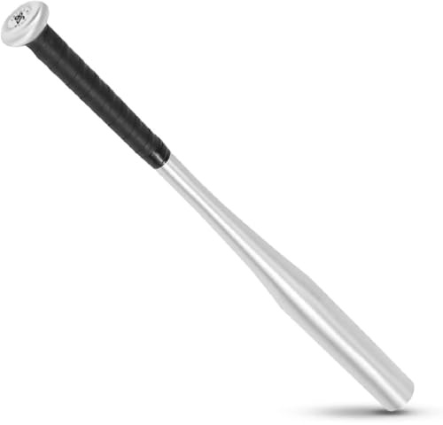 JF HOME BLISS 28 Inch Small Baseball Bat and Ball Set, Lightweight Metal Aluminium Alloy Bat with Soft Foam Safety Ball for Adults, for Backyard Training, Practice & Rounders