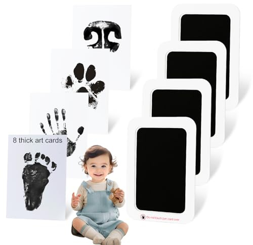 echosari 4 Pack Inkless Baby Hand & Footprint Kit 5x3.2in |