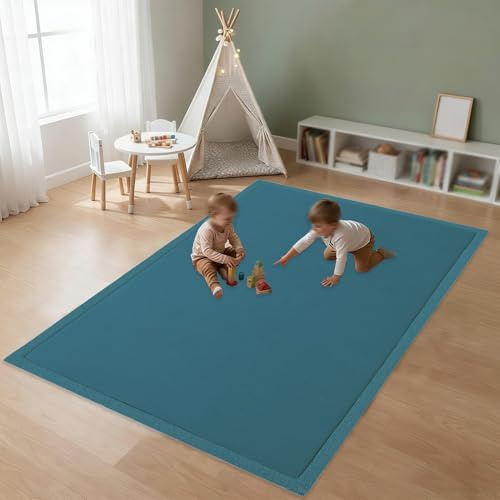 QYJBOUU Manta Juegos Bebe 3 cm Grosor Tapete Infantil Manta de Juegos Bebe Antideslizante Tatami Bebe Suelos Infantiles Tapete Bebe, Coral Terciopelo Alfombra Manta de rastreo para niños