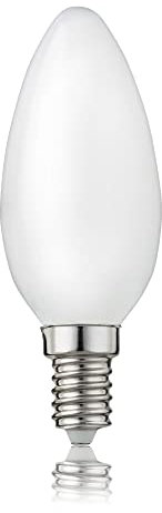 hellum Kerzenlampe E14 LED warmweiss, E14 Glühbirne mit 470 lumen, matte LED E14 warmweiß Birne mit E14 Sockel, C35, LED E14 ersetzt 40 Watt Glühbirne, 2700 Kelvin 207217