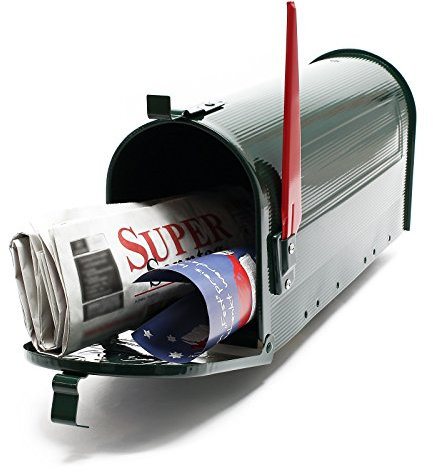 Buzón US Mail diseño Verde Americano Decorativo Correo Postal con Bandera