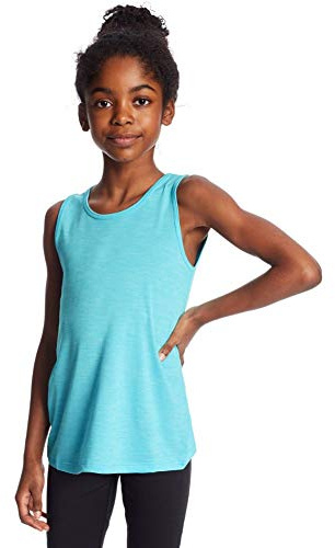 C9 Champion girls Performance Tank Yoga Shirt, Turq Waters Heather, Medium US