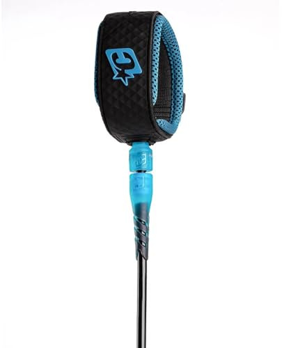 Creatures of Leisure Longboard Ankle 9 : Black Cyan Leash
