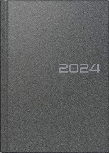 rido/idé Tageskalender Modell Mentor 2024 1 Seite = 1 Tag Blattgröße 14,8 x 20,8 cm grau