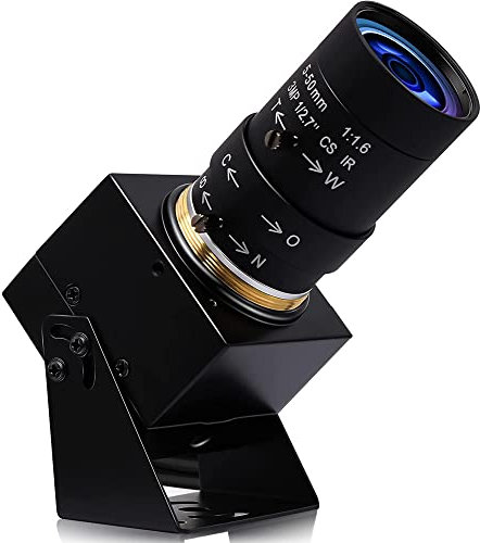 Svpro Cámara USB de 8MP de Enfoque Manual con Enfoque Variable, 5-50mm, Objetivo de Montaje CS, 10x Zoom cámara Externa para Ordenador portátil, PC, Plug and Play, cámara UVC
