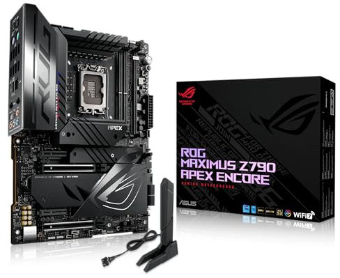ASUS ROG MAXIMUS Z790 APEX ENCORE LGA 1700(Intel 14th &13th&12th)ATX gaming motherboard (24 power stages,DDR5,Memory Fan Kit,Wi-Fi 7,5xM.2 slots,PCIe 5.0 NVMe SSD,PCIe 5.0 x16,USB Type-C front-panel)