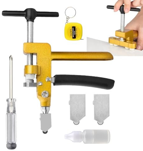 Tagliapiastrelle | Strumento tagliapiastrelle in vetro | Pinza tagliapiastrelle portatile, 2 in 1 tagliapiastrelle e pinze, rompitosegole, tagliapiastrelle manuale per taglio fai da te, piastrelle