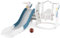 COSTWAY Kinderschaukel mit Rutsche, 4 in 1 Schaukel & Rutsche & Basketballkorb & Leiter, inkl. Ball, Kinder Spielplatz Gartenschaukel Kinderschaukel Indoor Outdoor, für Kinder ab 18 Monaten