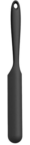 Vroxdrez Espátula de Silicona para Tarros, Raspador Flexible Resistente al Calor hasta 315 °C con Mango Largo y Delgado, Ideal para Salsas, Masa Madre y Recipientes Pequeños (Negro)