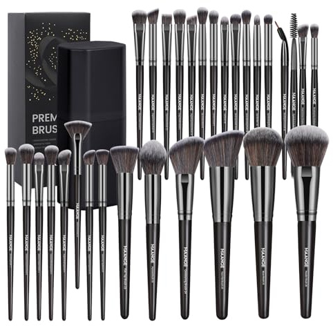 MAANGE Set di pennelli per trucco – 30 pezzi, set di pennelli per make-up per fondotinta, cipria, blush, correttore, contorno, professionale per cosmetici per occhi e viso