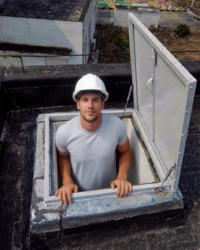 Claraboya Techo Tapa de Trampilla de Ático, Tapa de Trampilla de Techo Resistente a La Intemperie, Trampilla de Acceso al Techo, Tapa de Ventilación del Sótano, Ventana con Vista a La Casa(90x60cm(35.