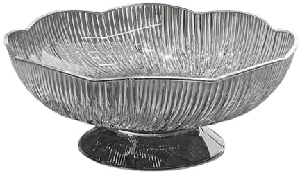 Pitycbo Corbeille à Fruits Centre de Table Moderne Coupe sur Pied Plat de Service et Bol Décoratif En PET Tendance Convient pour Le Salon La Salle à Manger E, Noir