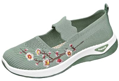 Chaussures de Running Femme Chaussures De Marche Femme Slip on Sneakers Légères Confort Basket sans Lacet Mesh Baskets Antidérapantes Décontractées Facile Basket Noire