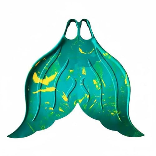 Harilla Diving Fins Mermaid Monofin Flippers Rubber Aquatic Swim Comfortable Secure Pocket Suitable for Pool Beach Outdoor Exercise , Ocean Blue , XS